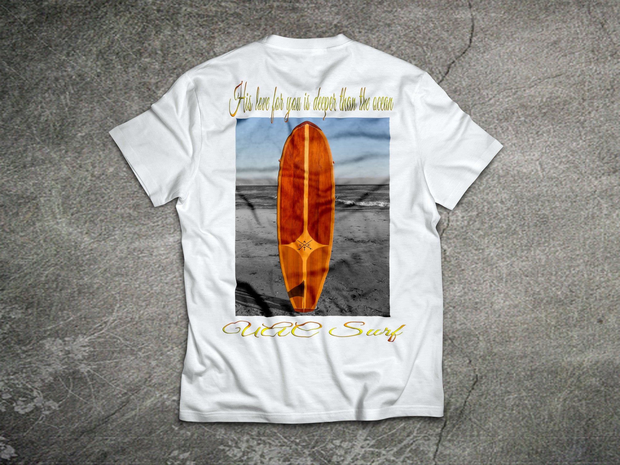 UAC Surf "His Love Is Deeper than the Ocean" Surf Tee