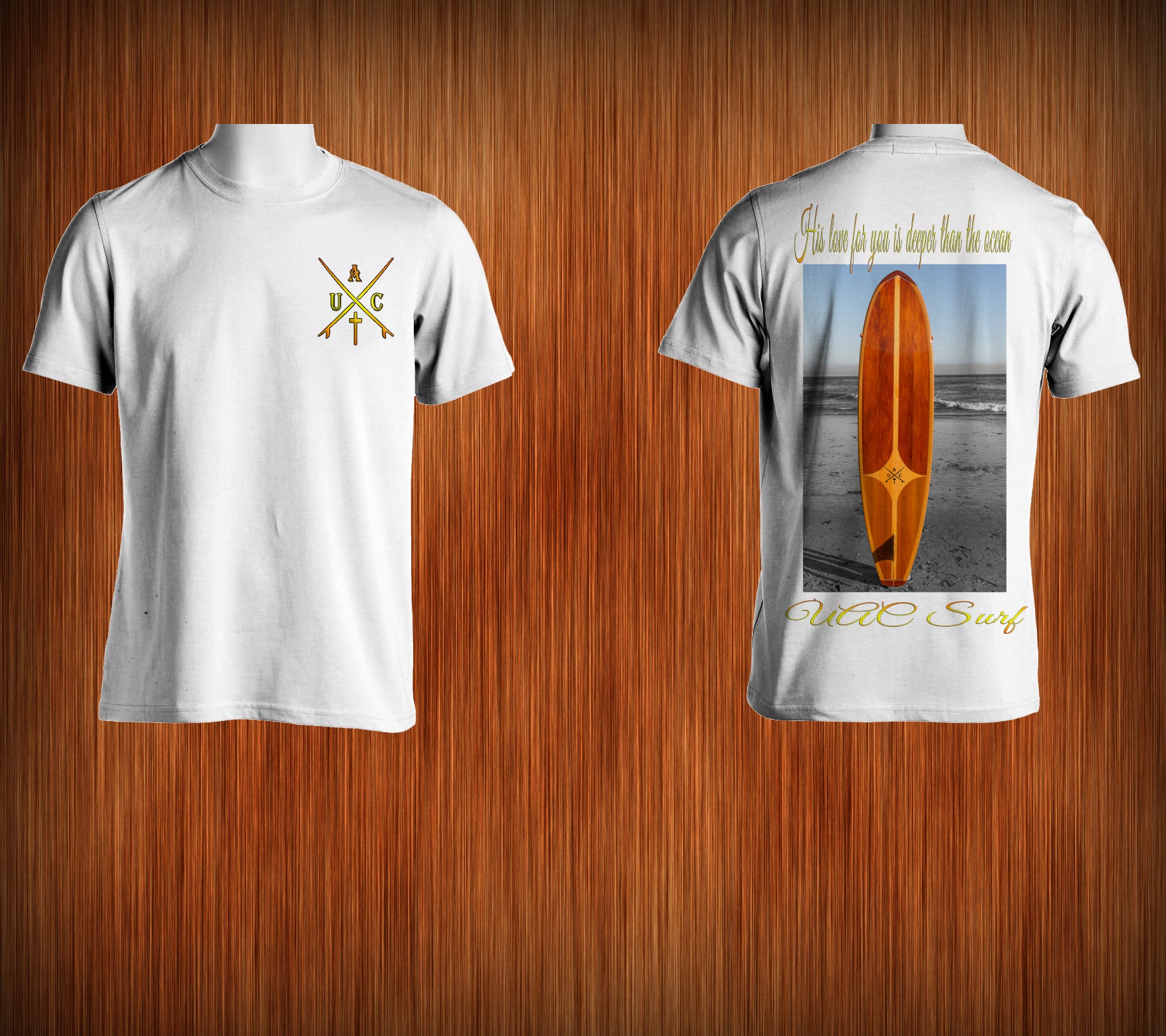 UAC Surf "His Love Is Deeper than the Ocean" Surf Tee