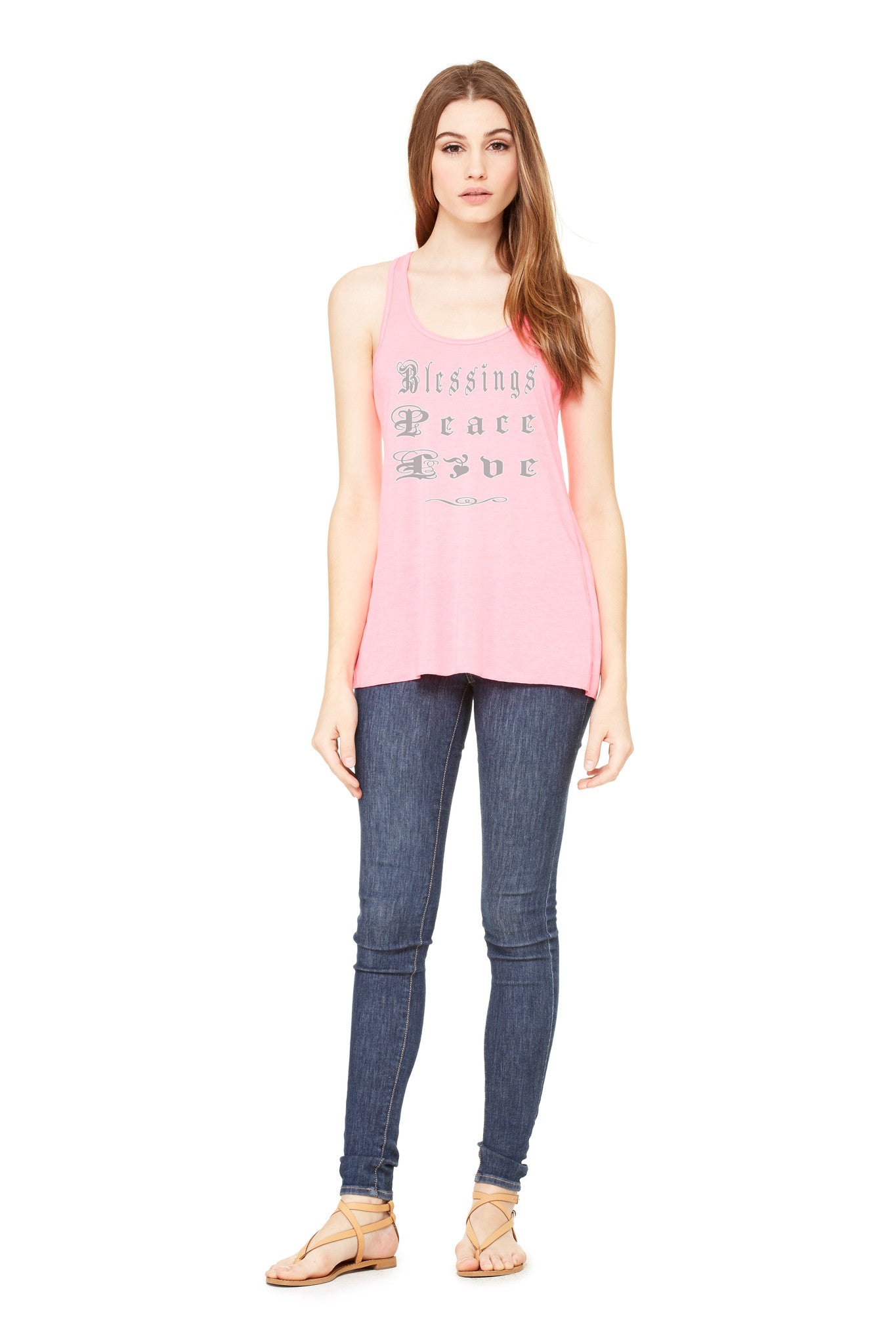 Broken Saints Blessings, Peace, Love Racerback Tank