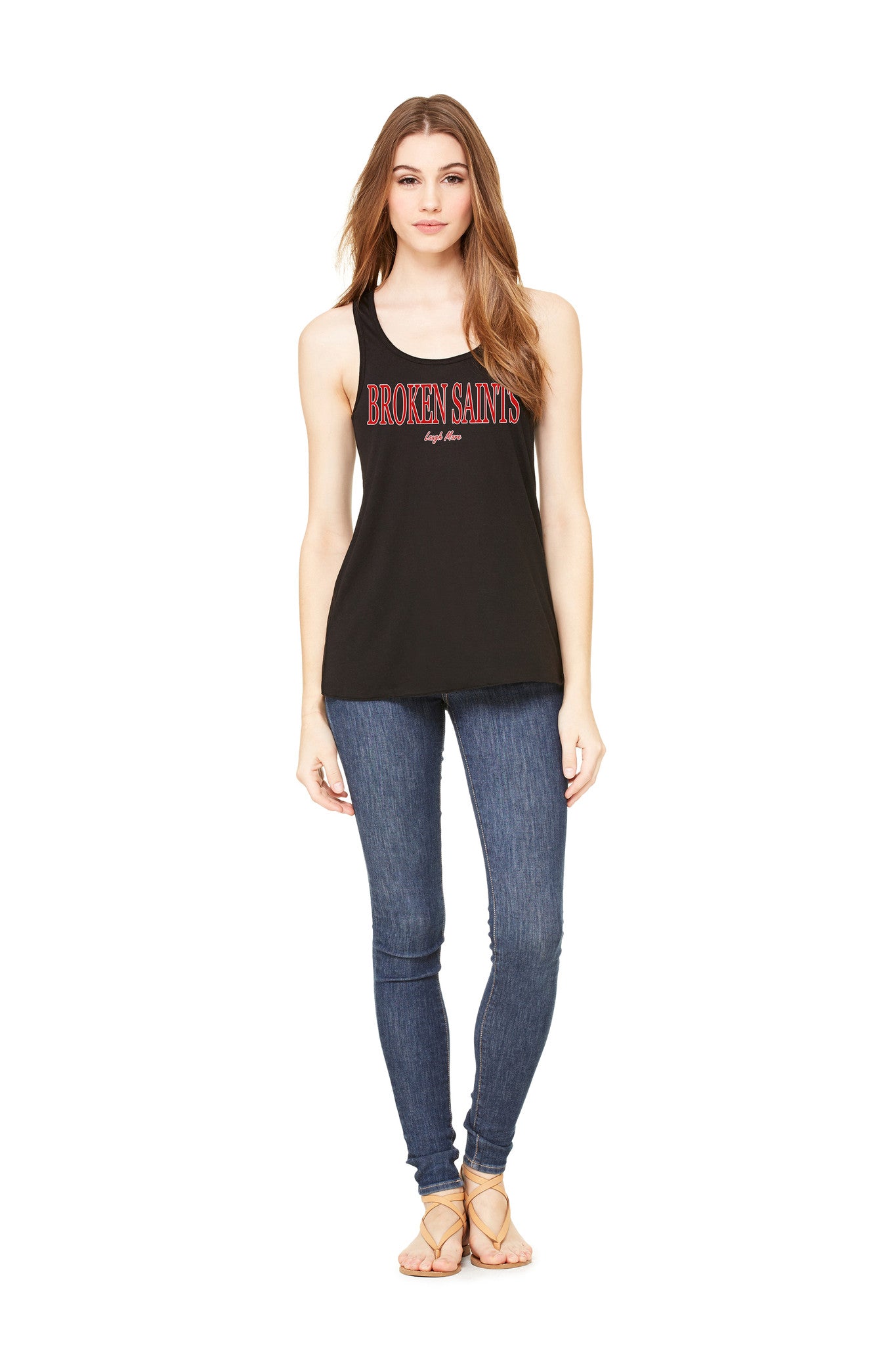 Broken Saints Laugh More Racerback Tank