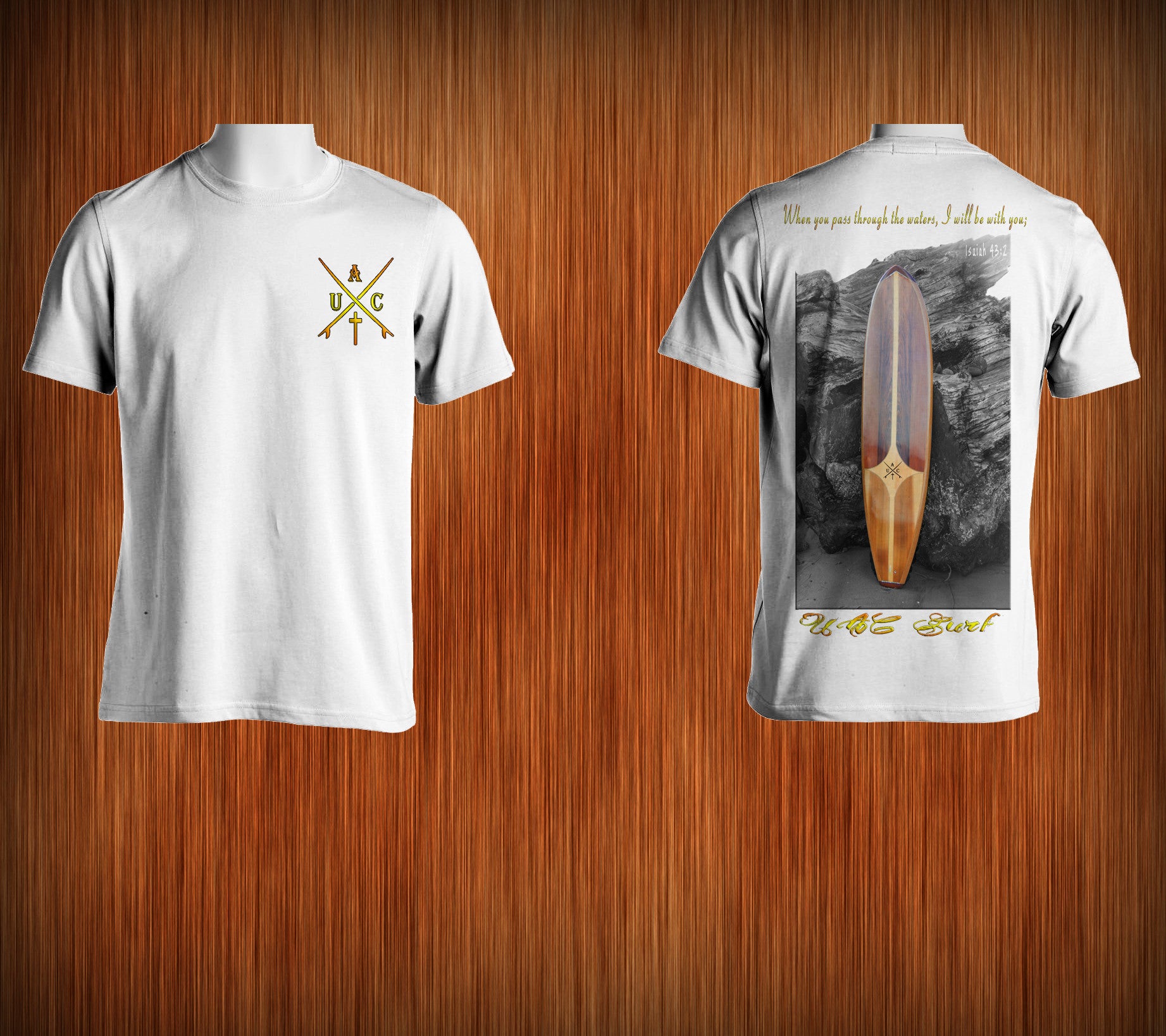 UAC Surf "When You Pass Through The Waves" Surf Tee