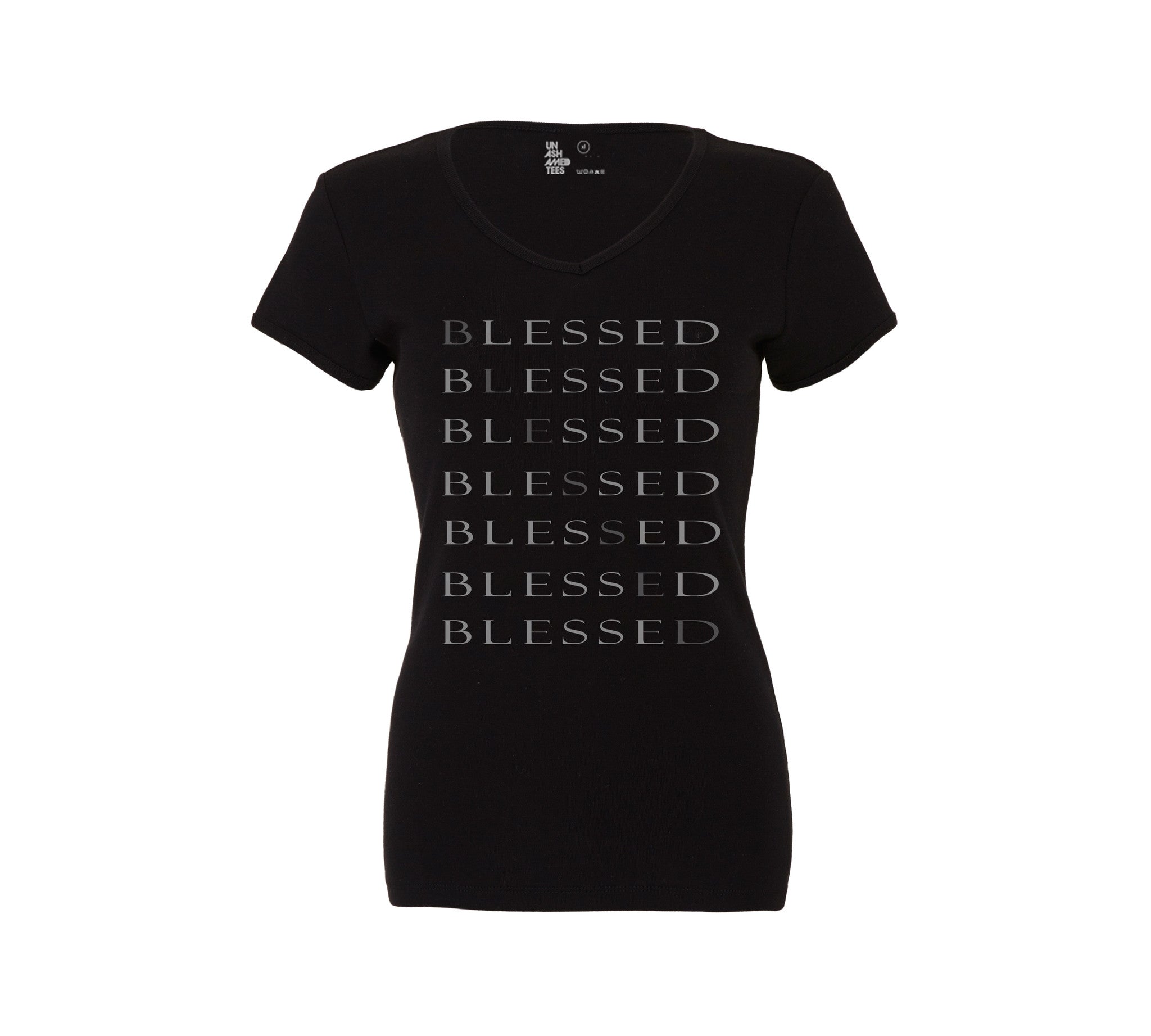 Blessed Ladies Ribbed V-neck Tee
