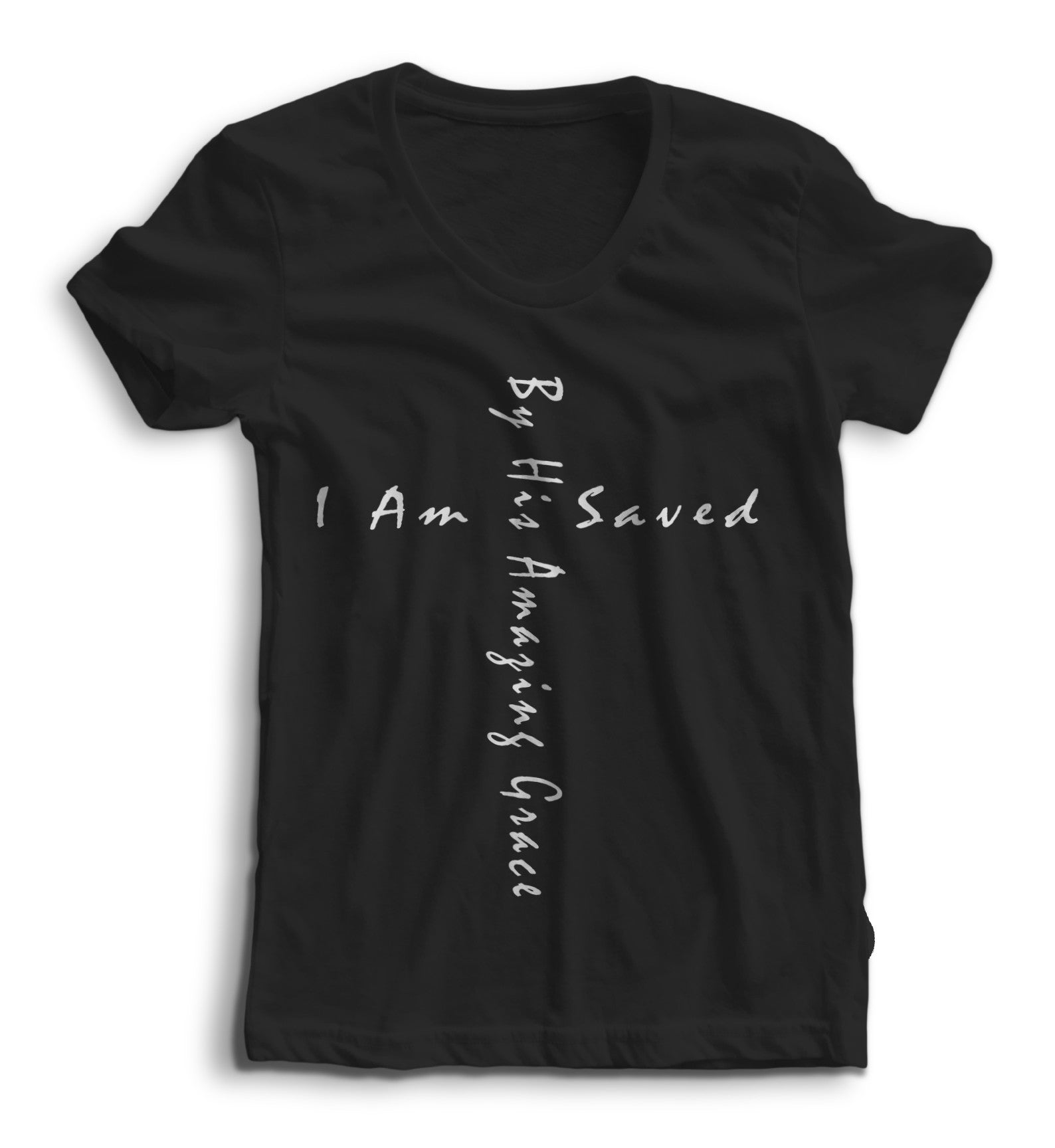 By His Grace I Am Saved Ladies Tee
