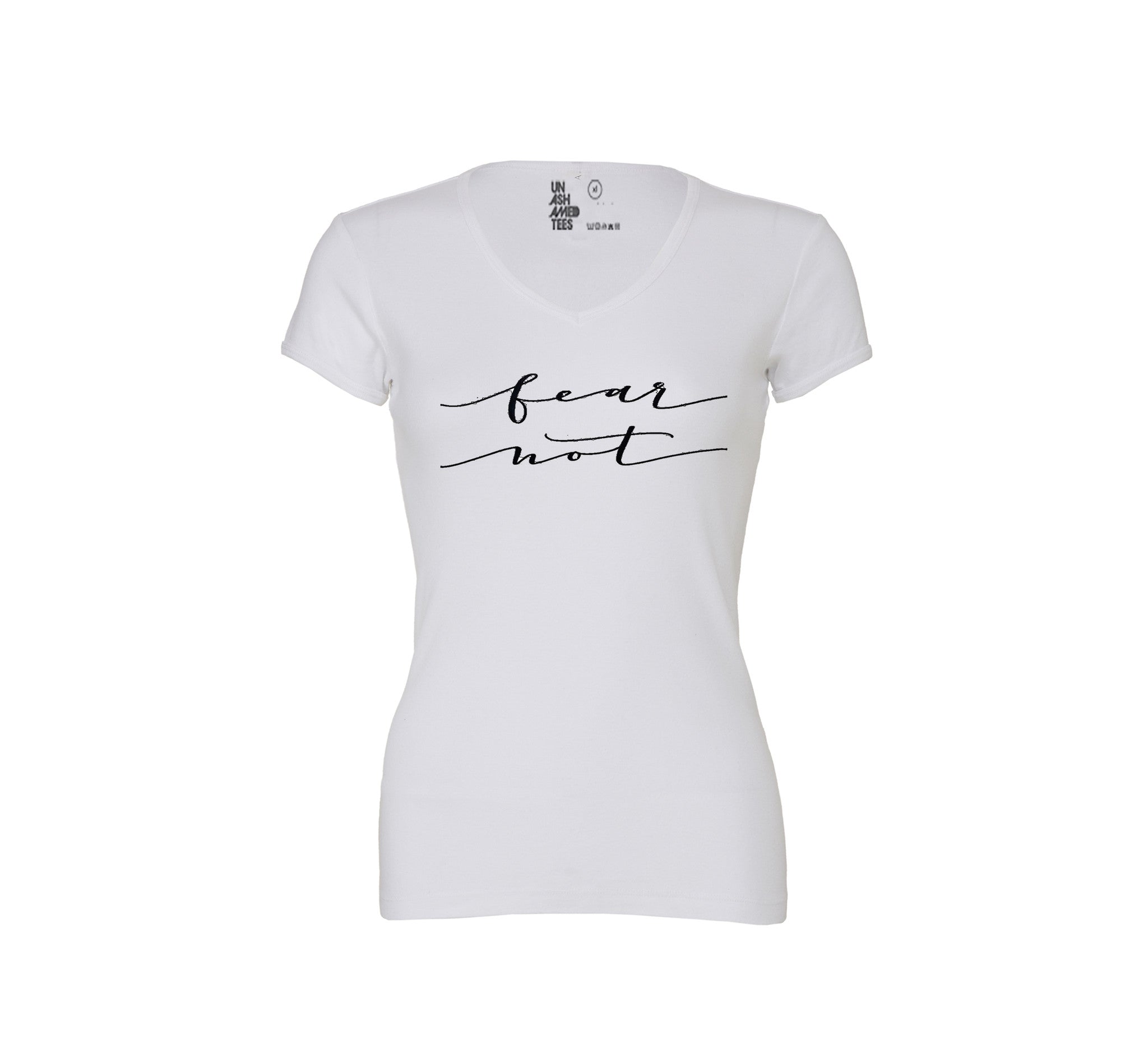 Fear Not Ladies Ribbed V-neck Tee