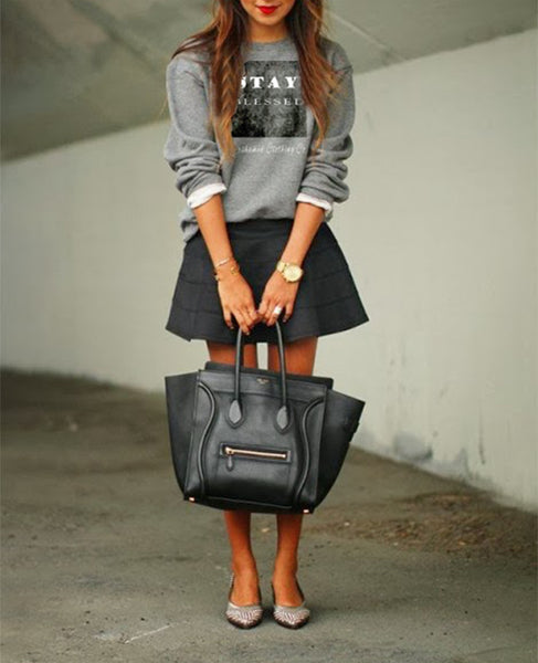Stay Blessed Ladies Crewneck Sweater