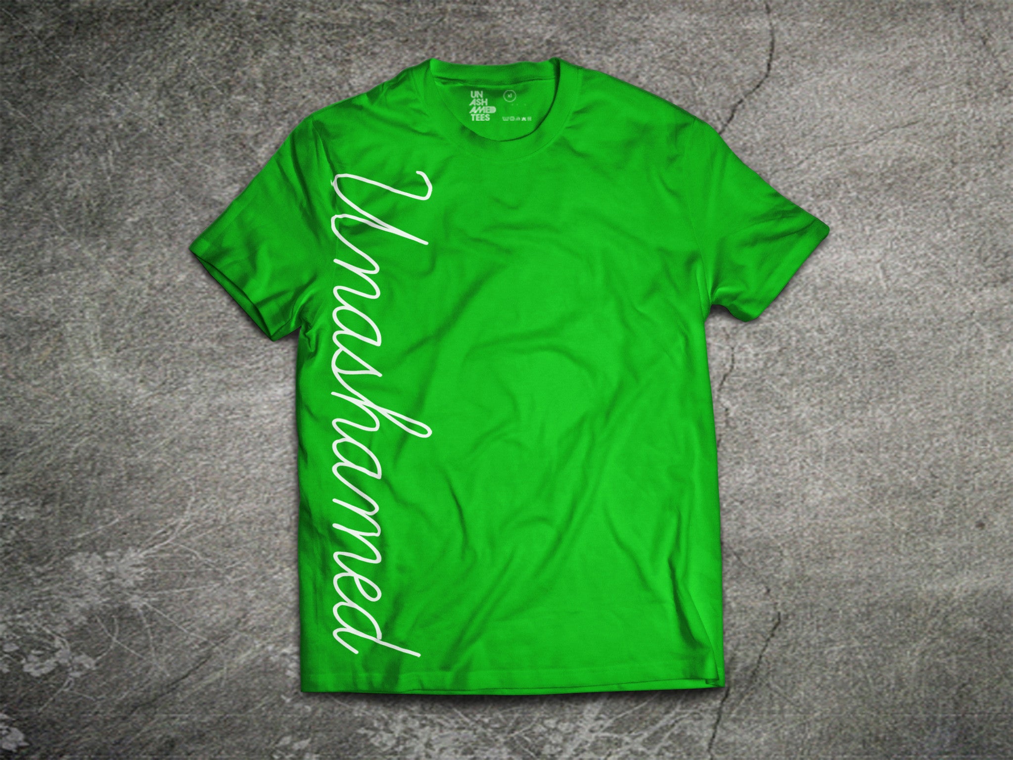 Unashamed Neon Script Mens Tees